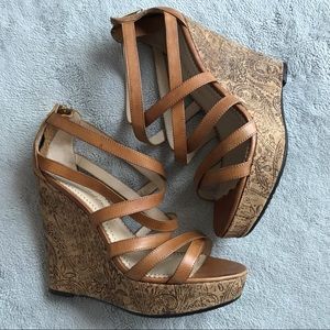 Jean-Michel Cazabat Willow Wedge Floral Sandals 38